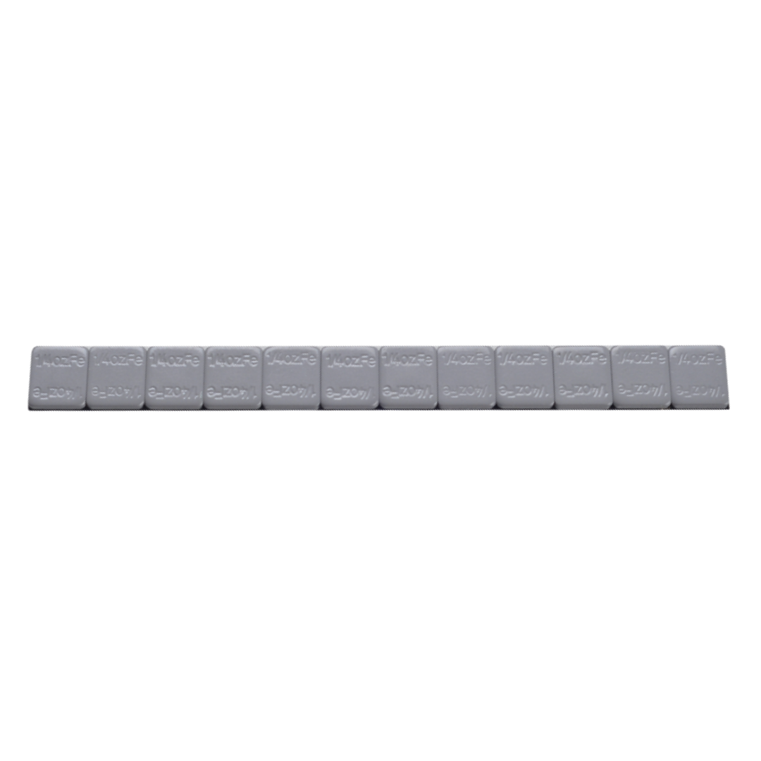 1/4OZ THIN GREY STICK-ON WHEEL WEIGHTS 48 STRIPS OF 12 SEGMENT -  MADE OF STEEL