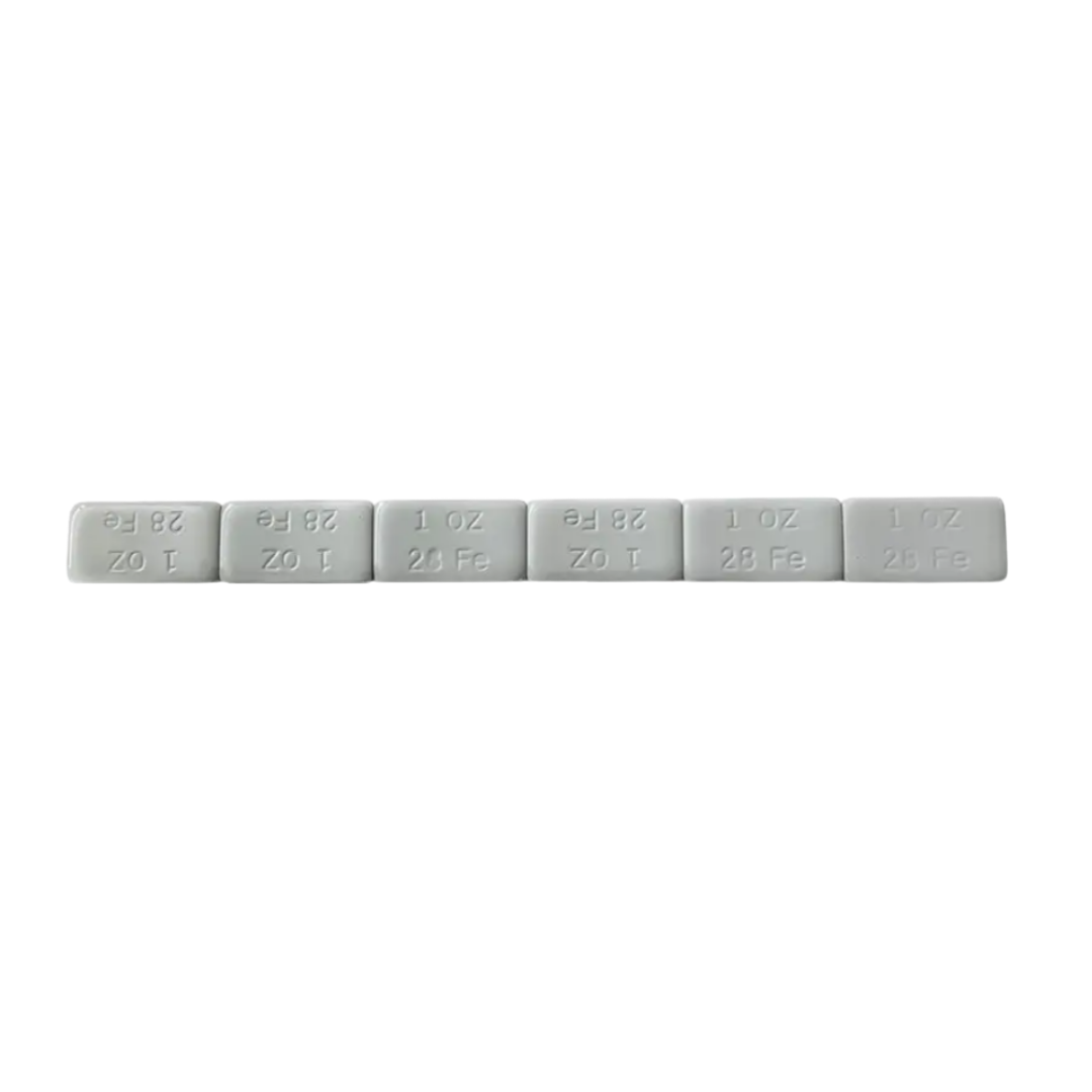 1OZ REGULAR GREY STICK-ON WHEEL WEIGHTS 24 STRIPS OF 6 SEGMENTS - MADE OF STEEL