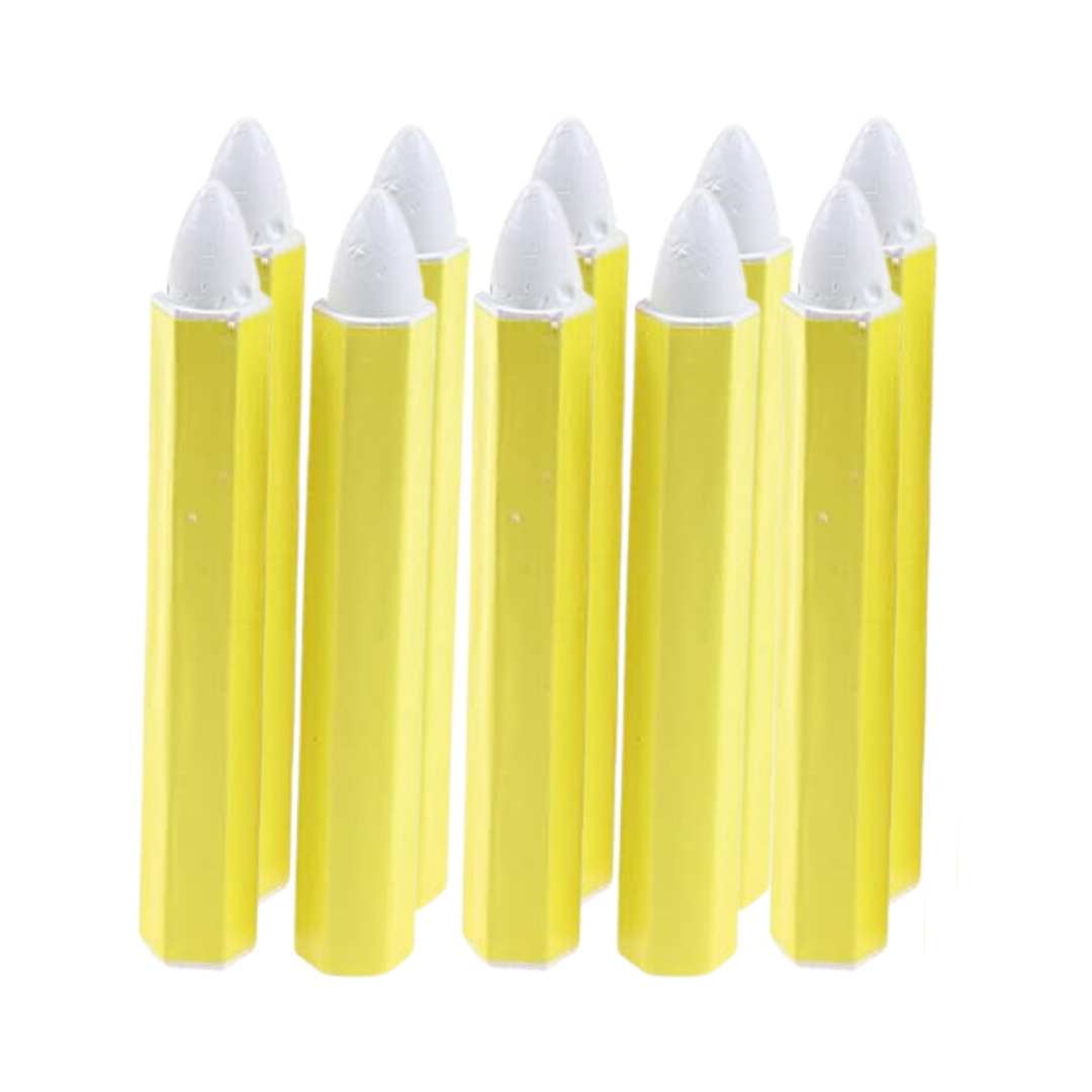 10 WHITE COLOR TIRE CRAYONS